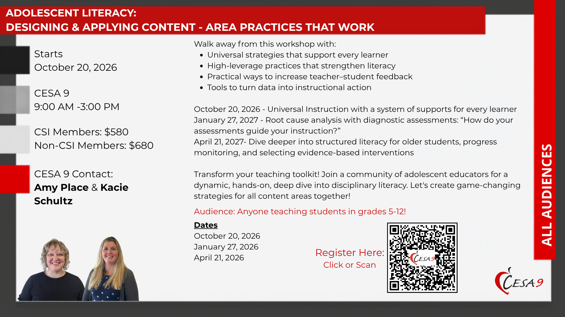 See description below Adolescent Literacy: Designing & Applying Content Area Practices That Work