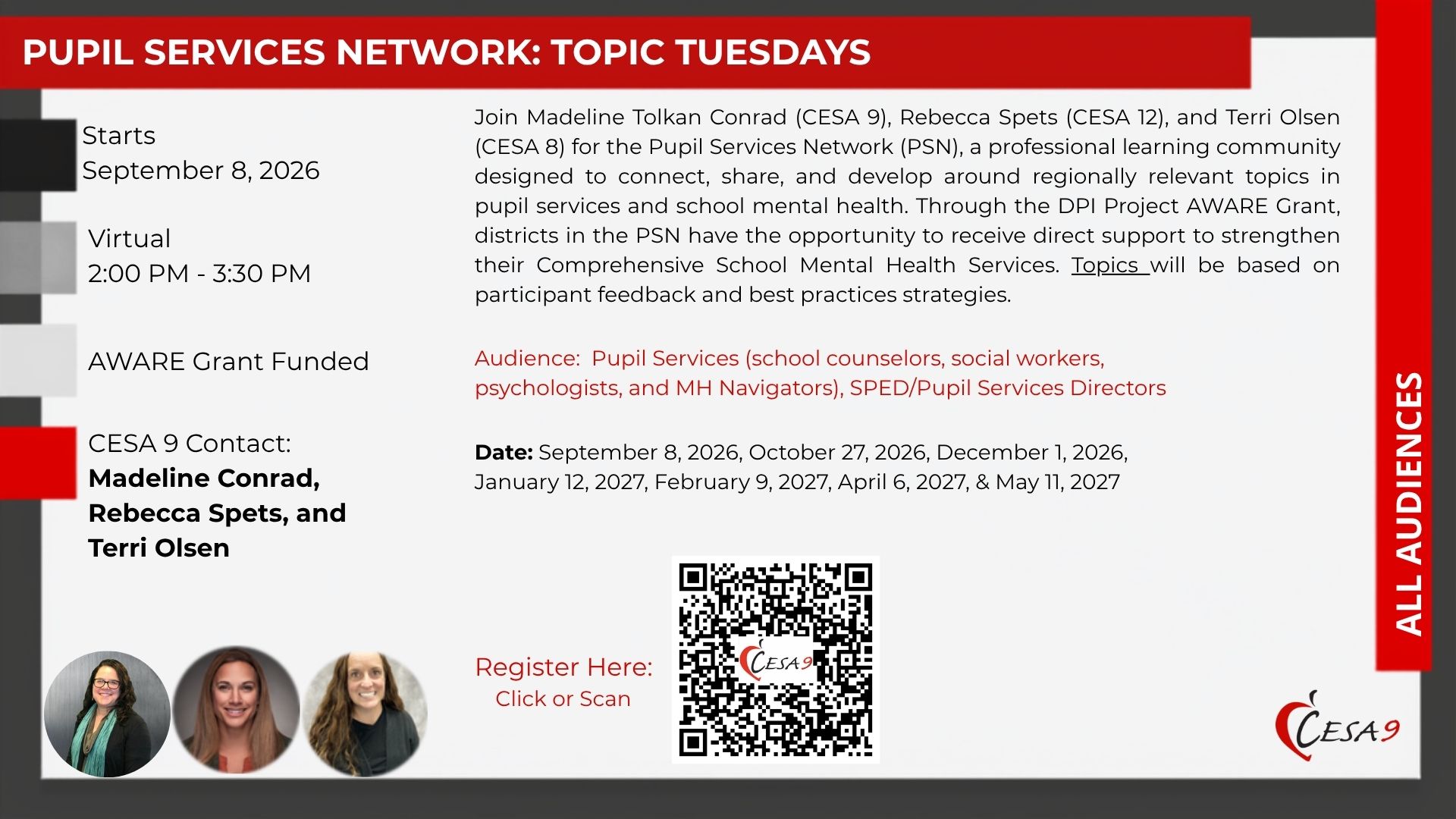 See description below Pupil Services Network: Topics Tuesdays